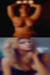 Nude woman pooping